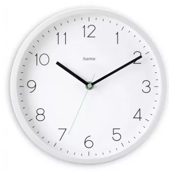 Wall clock HAMA Menorca, analog, Ø 25 cm, white