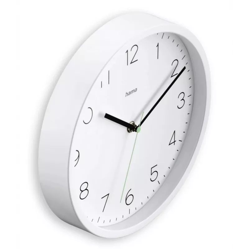 Wall clock HAMA Menorca, analog, Ø 25 cm, white