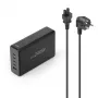 Charging station HAMA 201977, 240W total, 4× USB-C, 1× USB-A, black