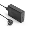Charging station HAMA 201977, 240W total, 4× USB-C, 1× USB-A, black