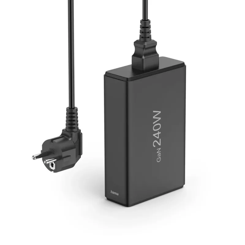 Charging station HAMA 201977, 240W total, 4× USB-C, 1× USB-A, black