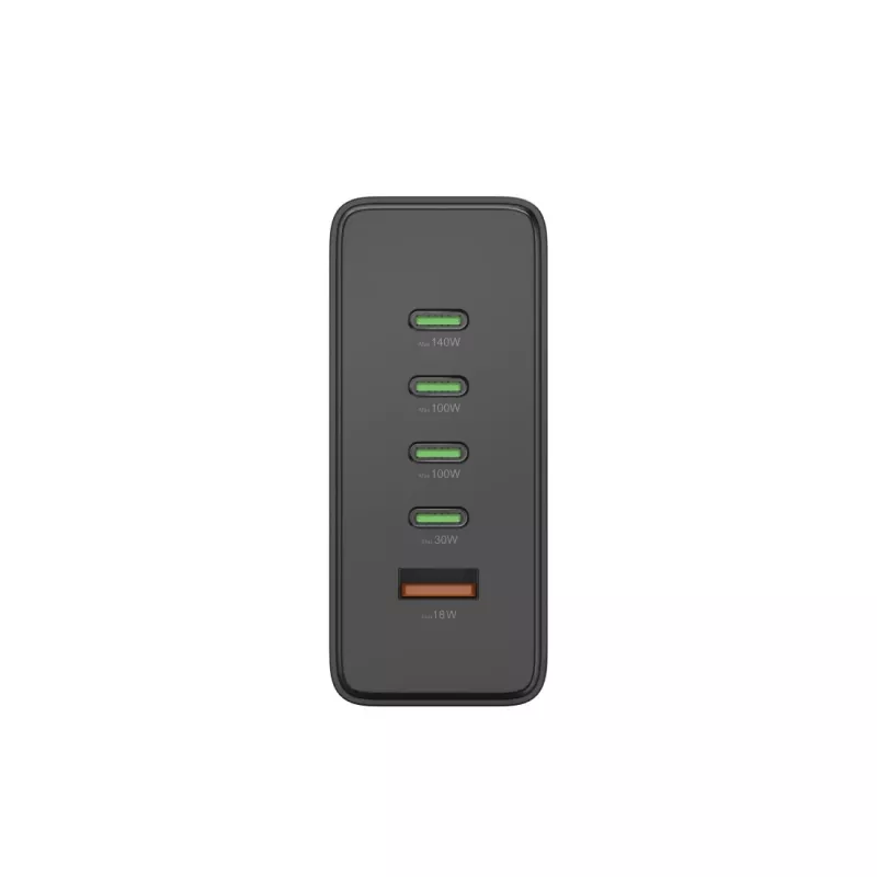 Charging station HAMA 201977, 240W total, 4× USB-C, 1× USB-A, black