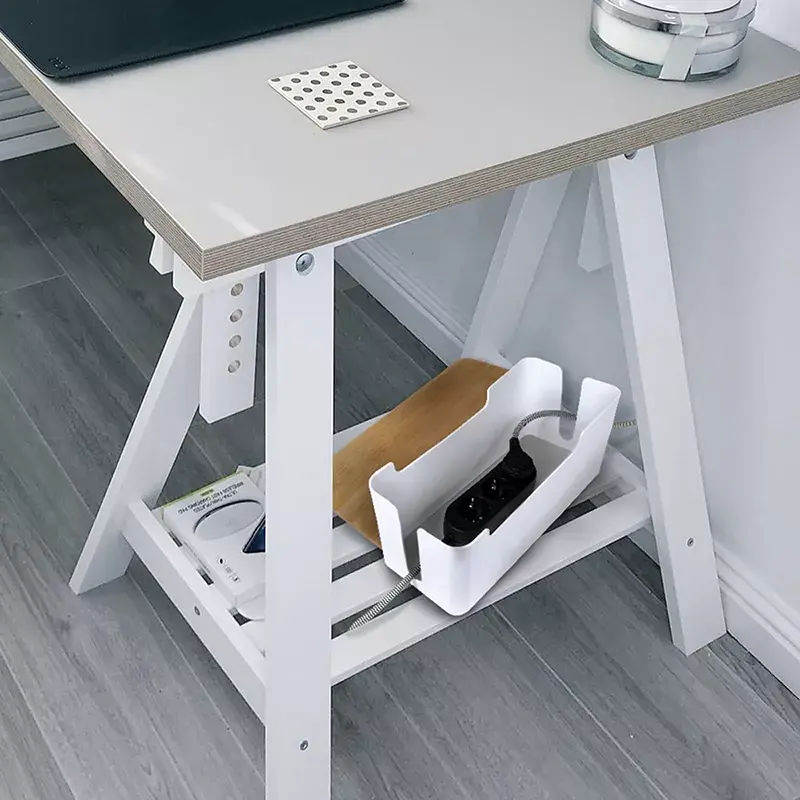 Power extension cover LogiLink KAB0075 Bamboo lid White