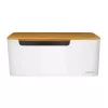 Power extension cover LogiLink KAB0075 Bamboo lid White