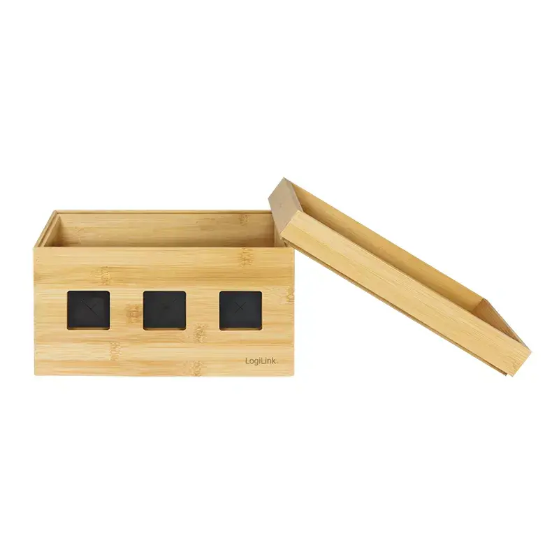 Power extension cover LogiLink KAB0076 Wood 140x255x165 mm