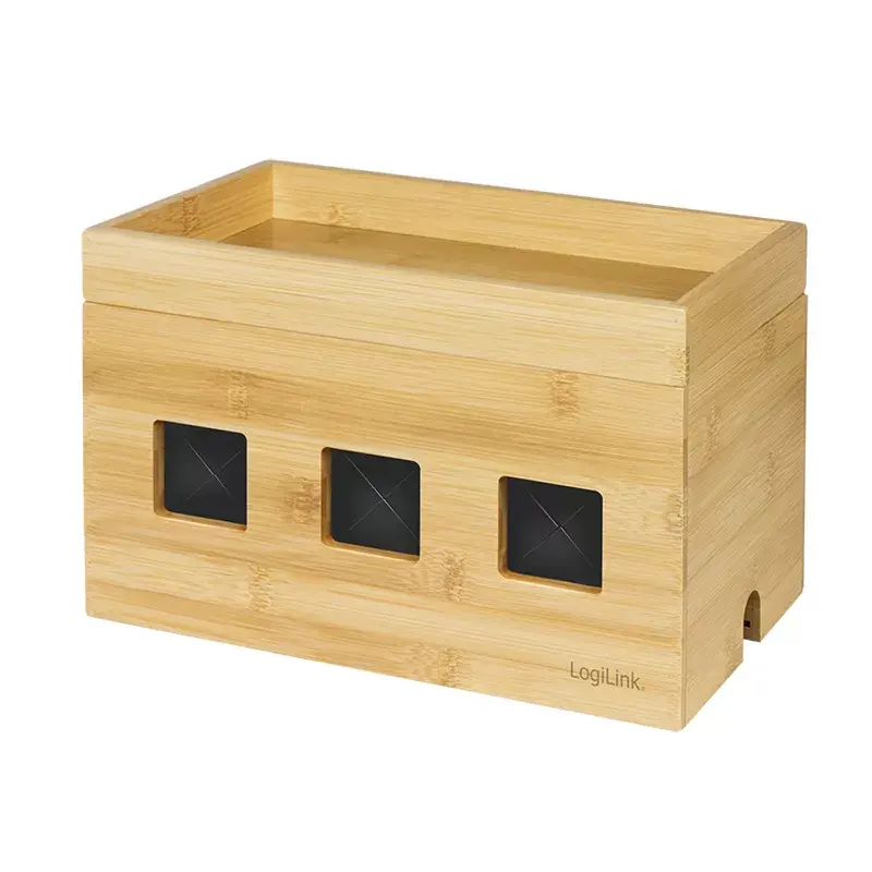 Power extension cover LogiLink KAB0076 Wood 140x255x165 mm
