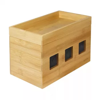Power extension cover LogiLink KAB0076 Wood 140x255x165 mm