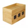 Power extension cover LogiLink KAB0076 Wood 140x255x165 mm