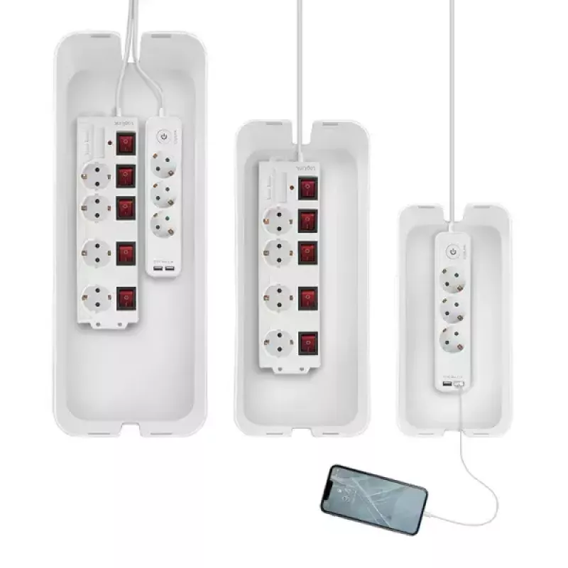 Cable box LogiLink KAB0078 Universal White 3 pcs