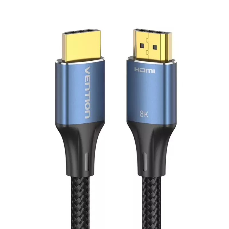 HDMI cable Vention 8K 48Gbps HDMI 2.1 Cotton Braided Male-to-Male 1 m Blue Aluminum