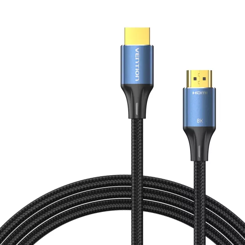 HDMI cable Vention 8K 48Gbps HDMI 2.1 Cotton Braided Male-to-Male 1 m Blue Aluminum
