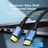 HDMI cable Vention 8K 48Gbps HDMI 2.1 Cotton Braided Male-to-Male 1 m Blue Aluminum