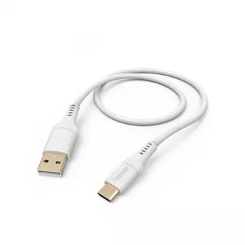 Hama Flexible USB cable USB 2.0 1.5 m USB A USB C White