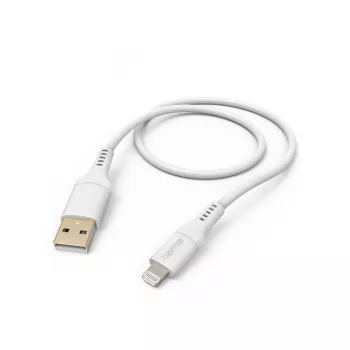 Hama Flexible Cable 1.5 m White Lightning to USB A 2.4 A