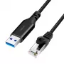Networking cable LogiLink CU0400 RJ-45 Cat6 1 m Black