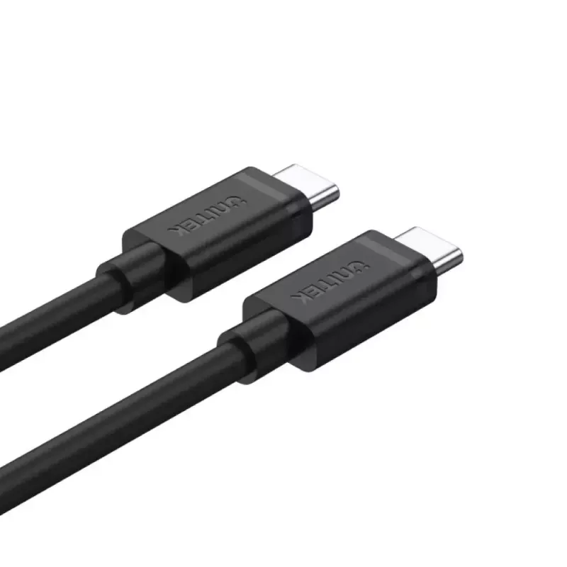 USB C to USB C cable Unitek Y-C477BK01-2M, USB 3.2 Gen 1, 2 m, 5 Gbit/s, PD 60 W, black