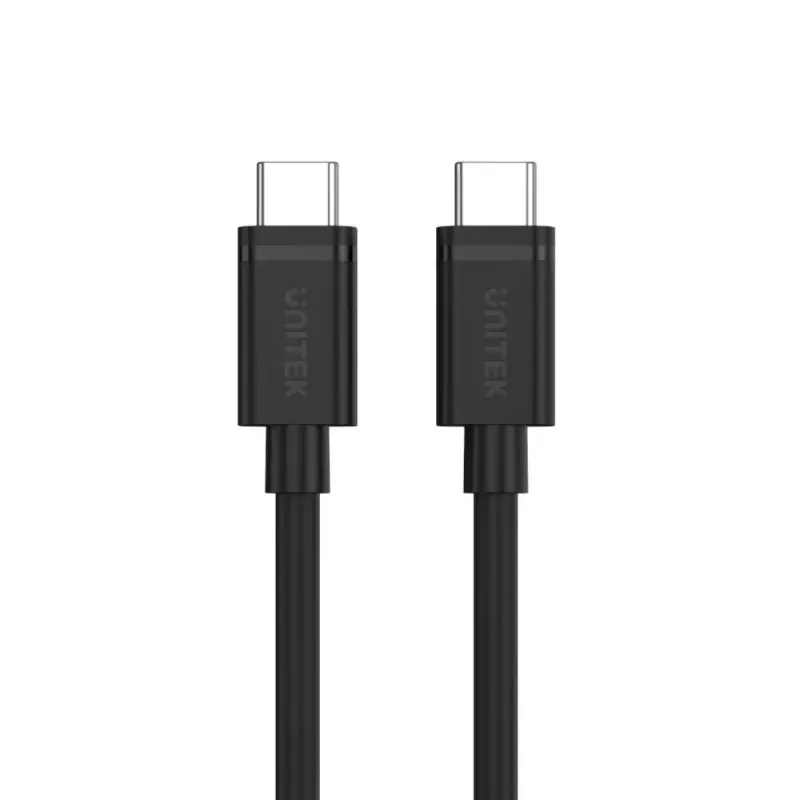USB C to USB C cable Unitek Y-C477BK01-2M, USB 3.2 Gen 1, 2 m, 5 Gbit/s, PD 60 W, black