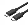 USB C to USB C cable Unitek Y-C477BK01-2M, USB 3.2 Gen 1, 2 m, 5 Gbit/s, PD 60 W, black