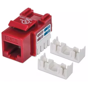 Intellinet Keystone Jack, Cat6, UTP, Punch-down, Red