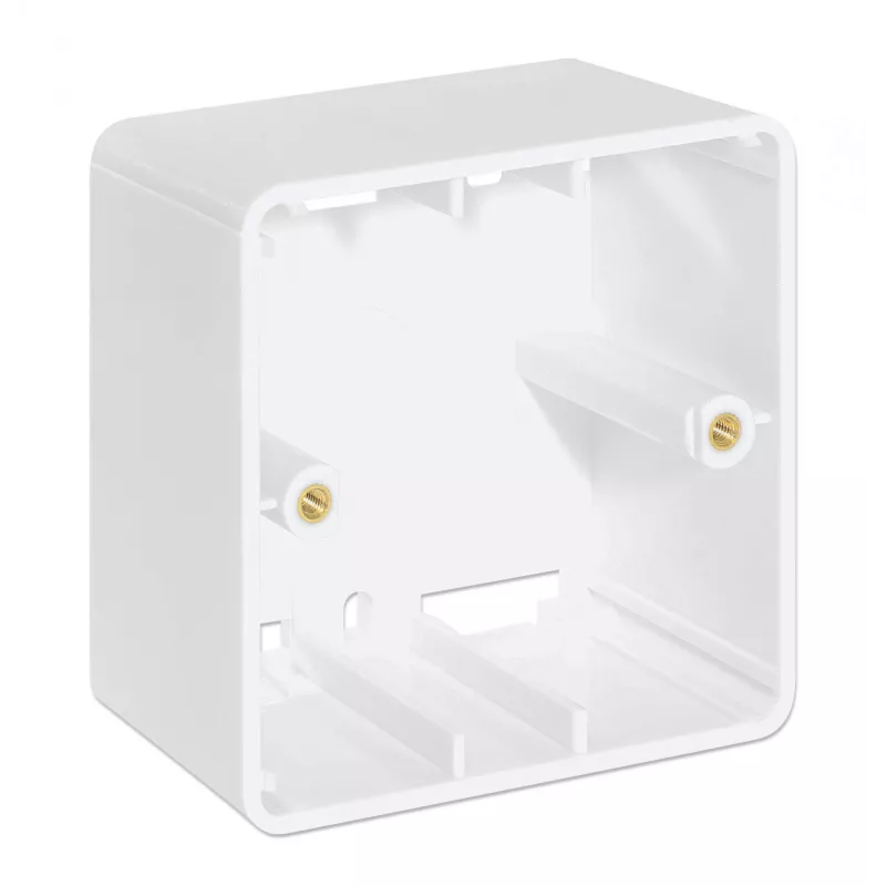 Intellinet Surface Mount Pattress Box 771900 771917 80x80x45mm Signal White RAL9003