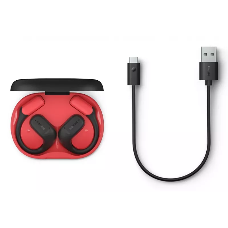 Philips 6000 series TAA6709BK/00 headphones/headset True Wireless Stereo (TWS) Ear-hook Sports Bluetooth Black, Red