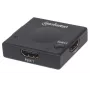 Manhattan HDMI Switch 2-Port, 1080p, Connects x2 HDMI sources to x1 display, Automatic and Manual Switching (via button), No external power required, Black, Three Year Warranty