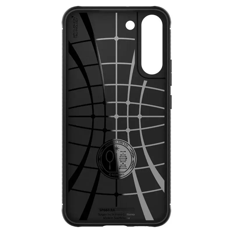 Spigen Rugged Armor mobile phone case Black Galaxy S22 6.1 inch
