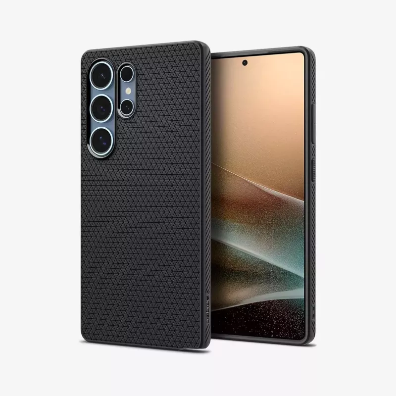 Spigen Galaxy S25 Ultra Case Liquid Air Matte Black Cover Samsung Galaxy S25 Ultra 6.9 inch