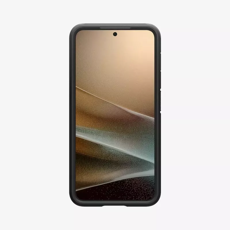 Spigen Galaxy S25 Case Tough Armor AI Black Cover with Desktop Stand