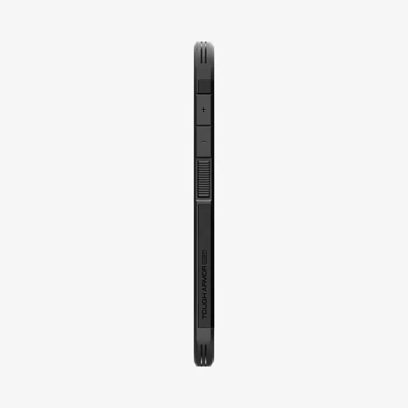 Spigen Galaxy S25 Case Tough Armor AI Black Cover with Desktop Stand