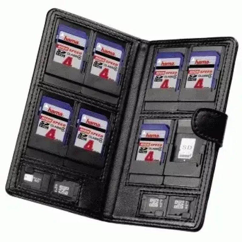 Hama “Vegas” f/ SD/microSD memory card case Koskin Black