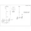 Manhattan Ceiling Mount for TV & Monitors, For screens: 37 inch to 75 inch, Adjustable height: 105-156 cm, VESA compatibility: all between 200x200 to 800x400mm - check the dimensions of the four mounting holes on back of screen to ensure it fits, Max 50kg, LFD,Bracket