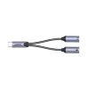 Audio adapter UNITEK M206A USB Type-C Aluminium Black Grey