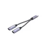 Audio adapter UNITEK M206A USB Type-C Aluminium Black Grey