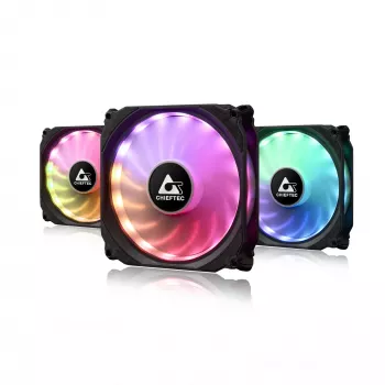 Chieftec CF-3012-RGB computer cooling system Computer case Fan 12 cm Black