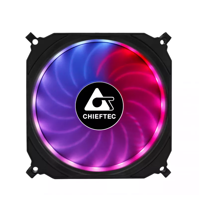 Chieftec CF-3012-RGB computer cooling system Computer case Fan 12 cm Black