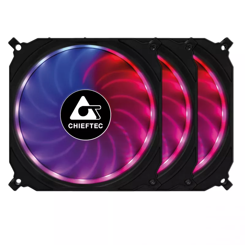 Chieftec CF-3012-RGB computer cooling system Computer case Fan 12 cm Black