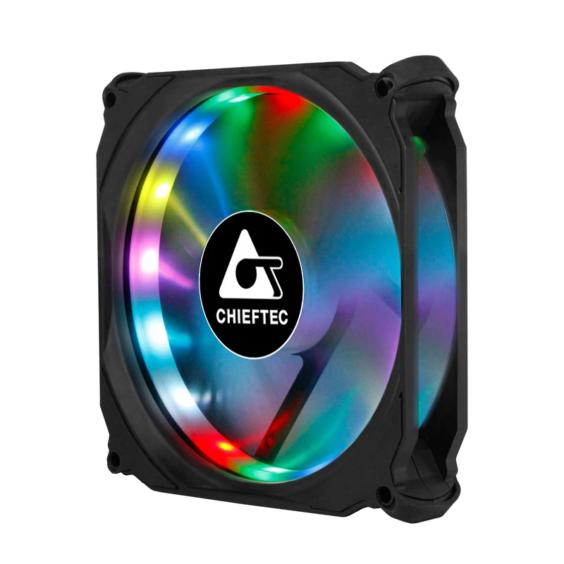 Chieftec CF-1225RGB computer cooling system Computer case Fan 12 cm Black