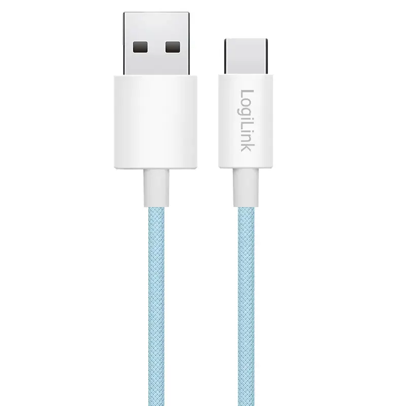 LogiLink USB 2.0 Type-C cable C/M to A/M 60W blue 1.5 m