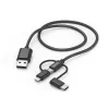 Hama 00201536 USB cable USB 2.0 1.5 m USB A USB C Black