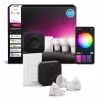 Philips Hue White and colour ambience Starter kit: 3 GU10 bulbs + Dimmer switch + Bridge Pro
