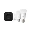 Philips Hue White and colour ambience Starter kit: 2 E27 smart bulbs + Dimmer switch + Bridge Pro