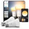 Smart bulb Philips A60 E27 — Bluetooth/Zigbee, 6 W, 810 lm, white, pack of 2