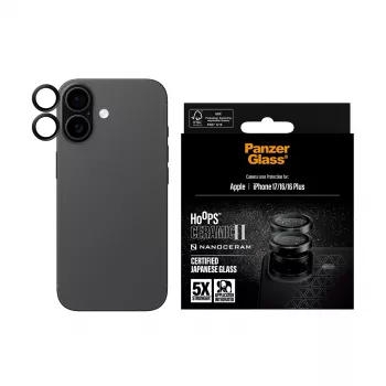 Camera Lens Protector PanzerGlass Hoops Ceramic II for iPhone 17 16 16 Plus Scratch Shock Resistant