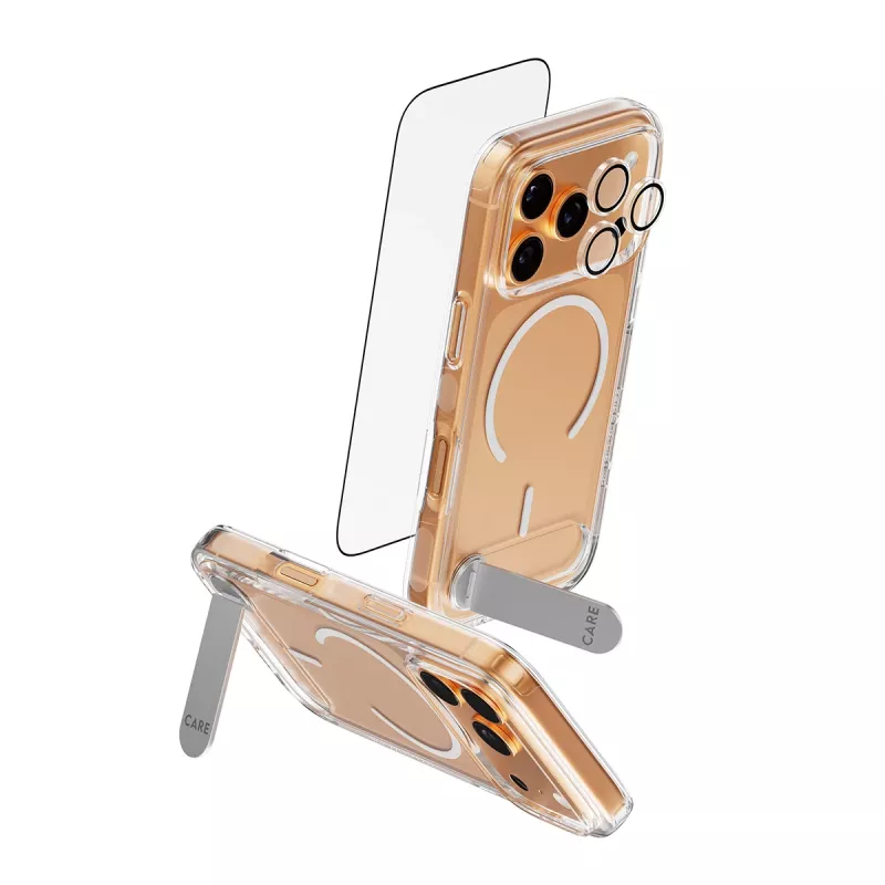 Protective Case PanzerGlass CARE Feature Kick 3w1 for iPhone 17 Pro with glass lens cover