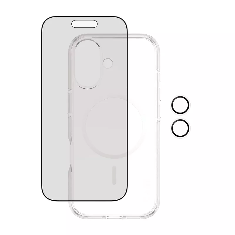 Protective case PanzerGlass Case CARE for iPhone 17 with privacy feature, 3-in-1 functionality