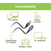 Network cable TECHLY USB-C to Gigabit Ethernet RJ45, Cat6, 3 m, USB 3.2 Gen 1, F/UTP, black