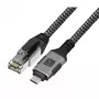 Network cable TECHLY USB-C to Gigabit Ethernet RJ45, Cat6, 3 m, USB 3.2 Gen 1, F/UTP, black