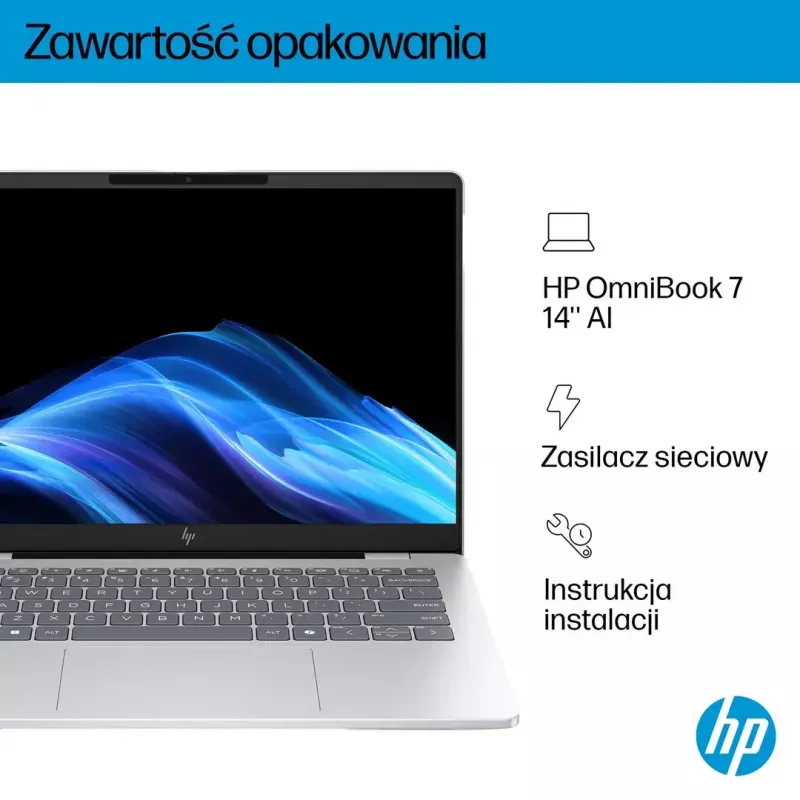 Laptop HP OmniBook 7 AI 14-fr0003nw 14 inch Intel Core i5 16GB RAM 512GB SSD