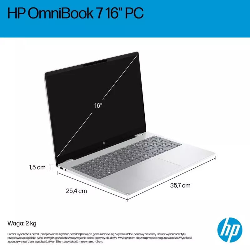 Laptop HP OmniBook 7 16-az0222nw 16 inch Core 5 210H 16GB 512GB Win11Home